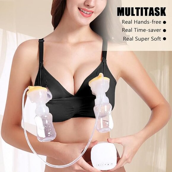 4HOW 3-Pack Hands Free Nursing Maternity Pumping Bras Size Large - Picture 3 of 5